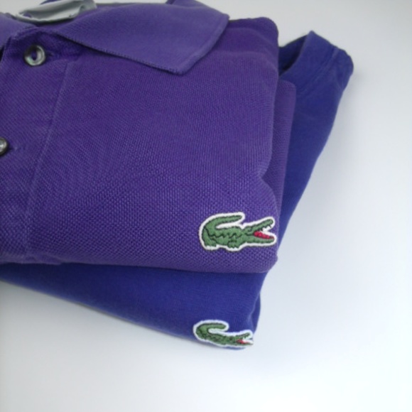 Bundle of 2 Lacoste S/S Polo & L/S Shirt Croc Logo - Picture 2 of 8